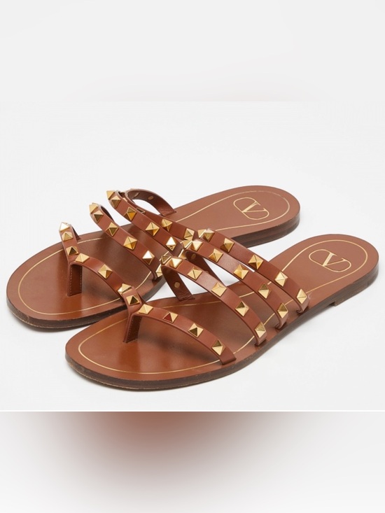 Valentino Shoes - Valentino Rockstud Flat Sandals 38